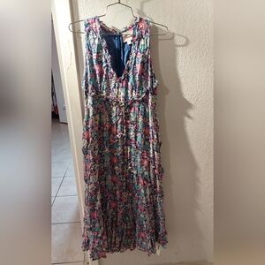 Banjanan Floral Tiered Maxi Dress in Multicolor